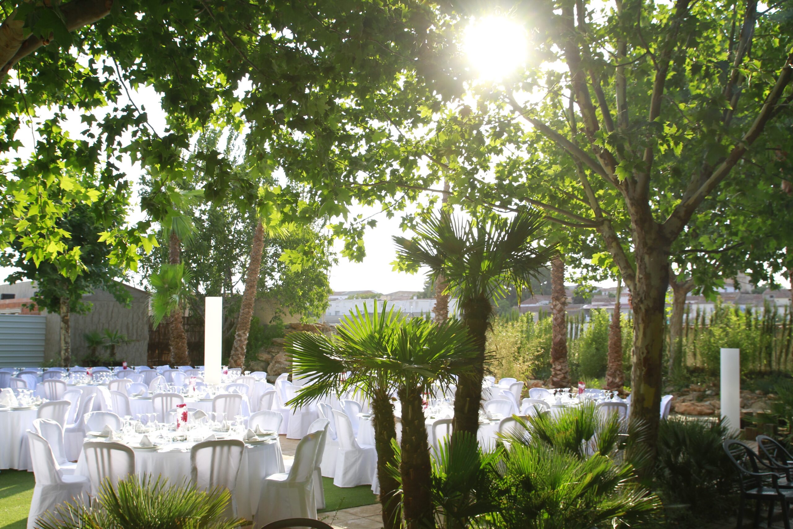 Jardín exterior para boda