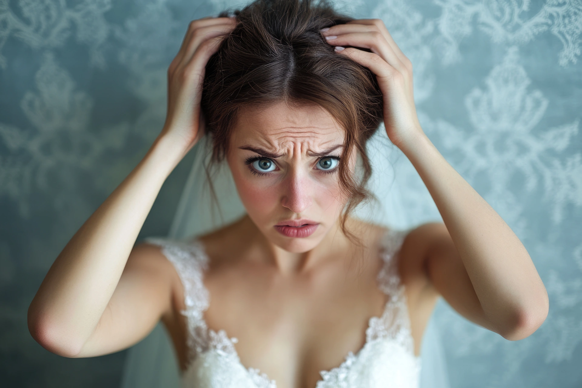 novia boda estresada