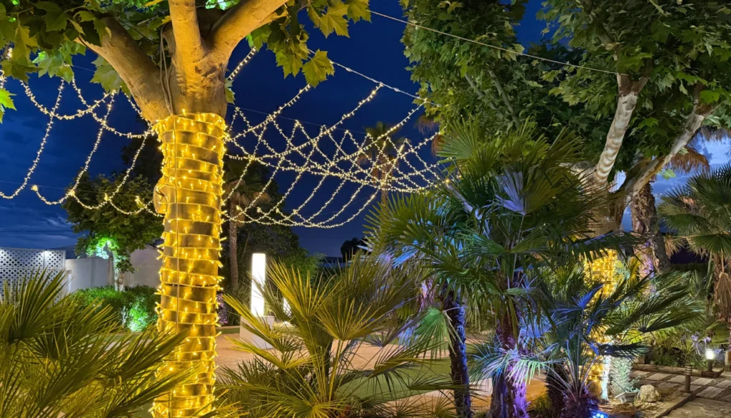 Iluminación de los jardines